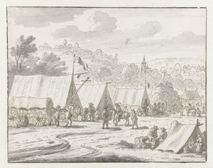 Ansicht eines Lagers der Armee von Wilhelm III. nahe Lembeek, Flämisch-Brabant