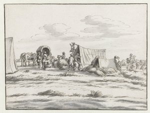 Ansicht eines Lagers der Armee von Wilhelm III. bei Leuven