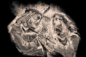 Jesus und Maria, aus der Serie Kreuzwegstationen, 2015 von Joy Lions