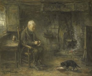 Innenraum einer Bauernhütte von Jozef (1824-1911) Israels