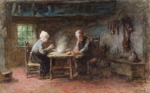 Eine bescheidene Mahlzeit von Jozef  Israels