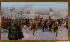 Abreise von Wilanów von John III Sobieski und Marysienka, 1897 von Jozef Brandt