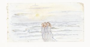 Drei Mädchen am Meer von Jozef Israëls