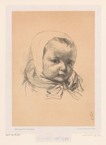 Porträt eines Babys mit Mütze von Jozef Israëls