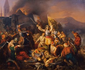 Die Rückeroberung Ofens aus der Hand der Türken im Jahr 1686 von Jozsef Molnar