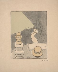 Leser mit einer Lampe