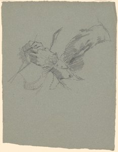 Studie von Händen beim Stricken [recto] von Jr. Enoch Wood Perry