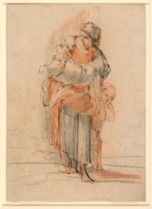 Frau mit zwei Kindern von Jérôme François Chantereau