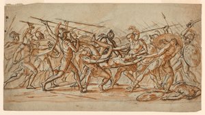 Die Schlacht um den Leichnam des Patroklos von Jérôme Martin Langlois
