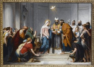 Die Hochzeit der Jungfrau. Studie für die Komposition der Kirche Notre-Dame-de-Lorette, circa 1833 von Jérôme Martin Langlois