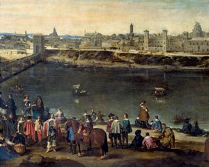 Blick auf die Stadt Saragossa im Jahr 1646 (Detail)