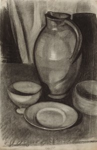 Stillleben mit Krug, 1910 von Juan Gris
