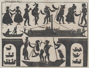 Blatt 4 von Figuren für chinesische Schattenspiele, ca. 1850-70