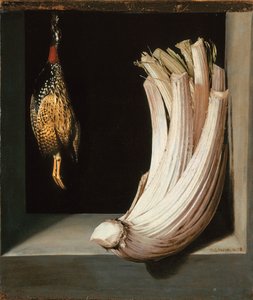 Stillleben mit einer Kardone und einem Frankolin von Juan Sanchez Cotan