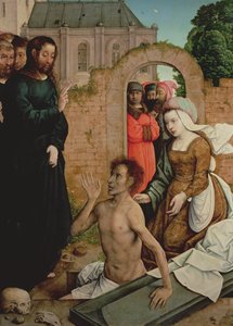 Die Auferstehung des Lazarus von Juan de Flandes