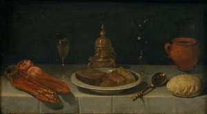 Stillleben und gedeckter Tisch von Juan van der Hamen