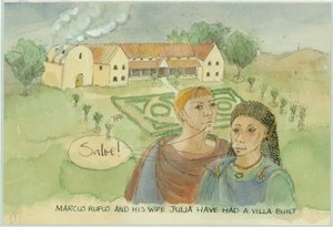 Marcus und Julia mit ihrer neu gebauten Villa, 2003 von Judith Dobie
