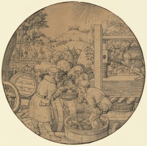 Die Weinlese (September) von Jörg Breu the Elder