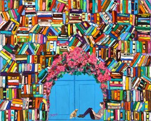 Bücher und Blüten Flucht