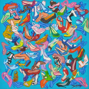 Bunte Schuhkollektion