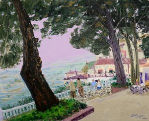 Promenade im Hügelstädtchen von Jukyong Park