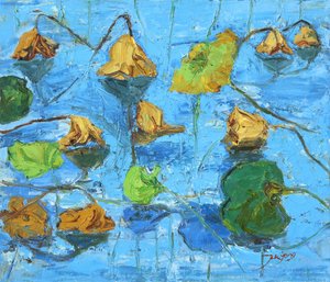 Lotus-Teich-Reflexionen
