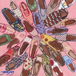 Hübsche Gemusterte Schuhe von Jukyong Park