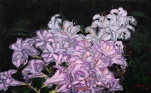 Violette Blütenmalerei von Jukyong Park