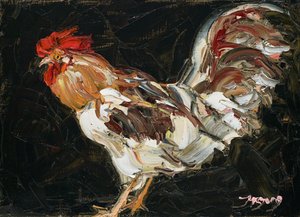 Lebendiger Impasto-Hahn von Jukyong Park
