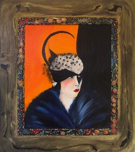 Belle Époque I -Dame mit Federkappe-