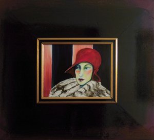 Belle Époque VII -Dame mit roter Kappe II-