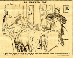 Candide, Satirisch in Schwarz-Weiß von Jules Abel Faivre