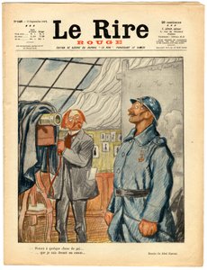Titelblatt von „Das Rote Lachen“, Satirisch in Farben