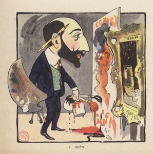 Selbstporträt des französischen Malers und Illustrators Jean-Alexandre Grun von Jules Alexandre Gruen or Grun