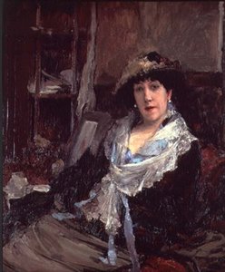 Porträt von Madame Jeanne Samary von Jules Bastien Lepage