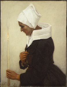 Bretonische Bäuerin mit Kerze, ca. 1869