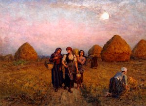 Morgendliche Arbeit, 1900 von Jules Breton