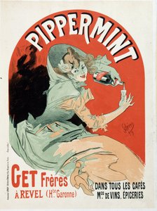 Werbeplakat für Pippermint Get Frères - von Jules Chéret von Jules Cheret