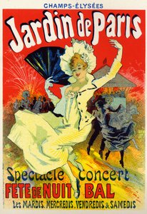 Kunst, Unterhaltung. Jardin de Paris, Ball auf den Champs Elysees, Paris. Plakat von Jules Cheret, Frankreich, ca. 1895 (Plakat) von Jules Cheret