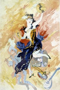 Zeichnung von Cherret für den Karneval (Ende des 19. Jahrhunderts)