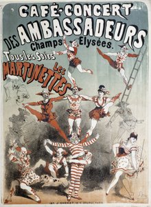 Les Martinettes im Cafe-Concert des Ambassadeurs - Plakat von Jules Chéret, Ende des 19. Jahrhunderts von Jules Cheret