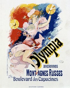 Olympia: alte Achterbahn, Comic der Kapuziner - Plakat von Jules Chéret von Jules Cheret