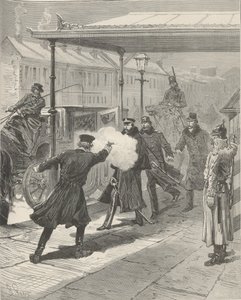 Die Ermordung von Graf Mikhail Loris-Melikov. Aus Le Monde Illustré, 1880