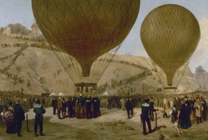 Léon Gambettas Abreise nach Tours im Ballon "Armand-Barbès", 7. Oktober von Jules Didier
