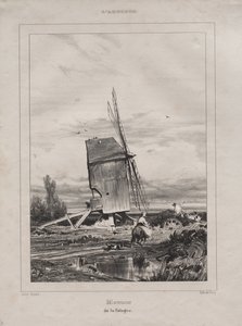 Mühle in der Sologne, Frankreich von Jules Dupré