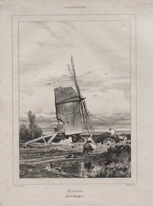 Mühle in der Sologne, Frankreich, 1835 von Jules Dupré