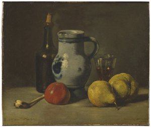 Stillleben mit grauem Krug von Jules Dupré