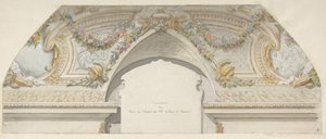 Entwurf für Hôtel de Trevise, Paris, zweite Hälfte des 19. Jahrhunderts von Jules Edmond Charles Lachaise and Eugène Pierre Gourdet