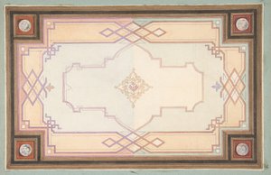 Entwurf für eine Decke von Jules Edmond Charles Lachaise and Eugène Pierre Gourdet