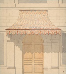 Entwurf für eine Markise über einer Tür im maurischen Stil, 1830-97 von Jules Edmond Charles Lachaise and Eugène Pierre Gourdet